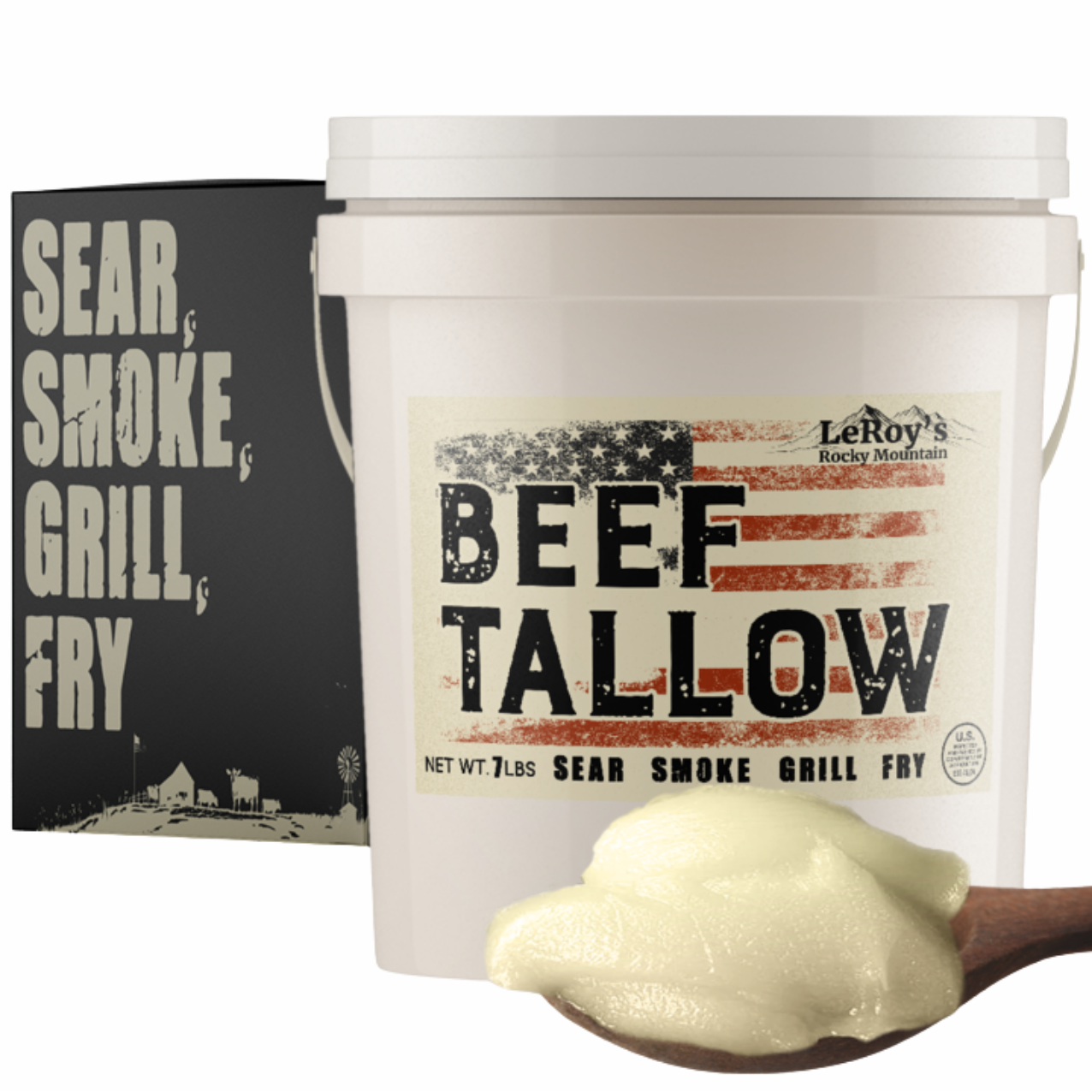 LeRoy’s Rocky Mountain Beef Tallow – 7 lb Bucket
